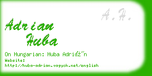 adrian huba business card